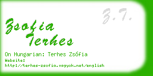 zsofia terhes business card