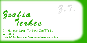 zsofia terhes business card